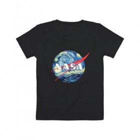 Детская футболка хлопок с принтом NASA , 100% хлопок | круглый вырез горловины, полуприлегающий силуэт, длина до линии бедер | alien | earth | express | futurama | galaxy | moon | nasa | planet | space | star | ufo | world | астронавт | вселенная | гагарин | галактика | звезда | звезды | земля | космонавт | космос | луна | мир | наса | небо | нло | планета | полёт