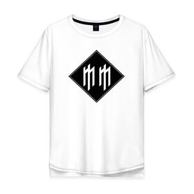 Мужская футболка хлопок Oversize с принтом Marilyn Manson , 100% хлопок | свободный крой, круглый ворот, “спинка” длиннее передней части | alternative | alternative rock | glam rock | industrial | industrial rock | marilyn manson