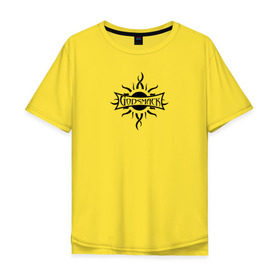 Мужская футболка хлопок Oversize с принтом Godsmack , 100% хлопок | свободный крой, круглый ворот, “спинка” длиннее передней части | Тематика изображения на принте: alternative | godsmack | hard rock