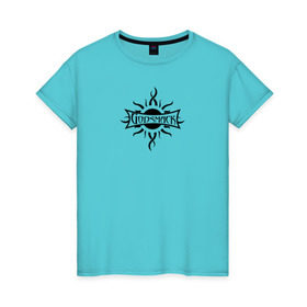 Женская футболка хлопок с принтом Godsmack , 100% хлопок | прямой крой, круглый вырез горловины, длина до линии бедер, слегка спущенное плечо | alternative | godsmack | hard rock