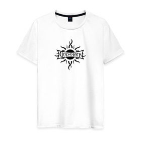 Мужская футболка хлопок с принтом Godsmack , 100% хлопок | прямой крой, круглый вырез горловины, длина до линии бедер, слегка спущенное плечо. | Тематика изображения на принте: alternative | godsmack | hard rock