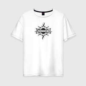 Женская футболка хлопок Oversize с принтом Godsmack , 100% хлопок | свободный крой, круглый ворот, спущенный рукав, длина до линии бедер
 | alternative | godsmack | hard rock