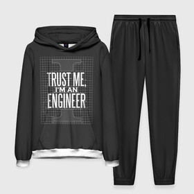 Мужской костюм 3D (с толстовкой) с принтом Trust Me, Im an Engineer ,  |  | Тематика изображения на принте: геометрия | инженер | математика | механик | надписи | надпись | специалист | строители | строитель | физика