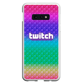 Чехол для Samsung S10E с принтом Rainbow Twitch , Силикон | Область печати: задняя сторона чехла, без боковых панелей | Тематика изображения на принте: blog | cybersport | game | platform | player | service | stream | streamer | streaming | twitch | video | блоггер | игра | игрок | киберспорт | платформа | сервис | стрим | стример | твич