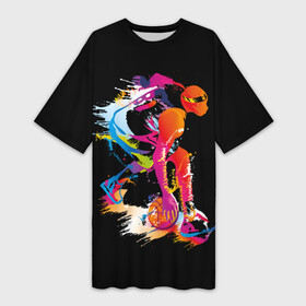 Платье-футболка 3D с принтом Баскетболист Карим Абдул Джаббар ,  |  | абстракция | баскетбол | бежит | белые | болельщик | игра | игрок | иллюстрация | коллаж | красные | кроссовки | мода | мяч | путешествие | радуга | серые | сила | скорость | спектр | спорт | спортсмен
