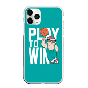 Чехол для iPhone 11 Pro матовый с принтом Play to win , Силикон |  | Тематика изображения на принте: баскетбол | баскетбольный | бейсболка | графика | животное | зелёный | играй | иллюстрация | картинка | комбинезон | кот | кроссовки | крутит | мода | мяч | на пальце | надпись | очки | победы | ради