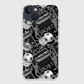 Чехол для iPhone 13 с принтом Football ,  |  | football | soc | болельщик | брызги | ворота | графика | звезды | иллюстрация | капли | картинка | кляксы | мода | мячи | надпись | растр | рисунок | сетка | сила | скорость | спорт | спортсмен | стиль | текст