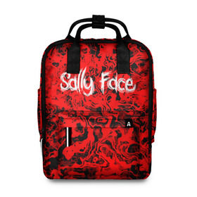 Женский рюкзак 3D с принтом Sally Face Bloody , 100% полиэстер | лямки с регулируемой длиной, сверху ручки, чтобы рюкзак нести как сумку. Основное отделение закрывается на молнию, как и внешний карман. Внутри два дополнительных кармана, один из которых закрывается на молнию. По бокам два дополнительных кармашка, куда поместится маленькая бутылочка
 | cтикер | game | larry | mask | new | sally face | sf | ангел | без маски | гизмо | девид | девочка | игра | казнь | компьютер | кровь | лари | ларри | лицемер | логотип | мальчик | маска | молнии | мрачная | на лице | надпись