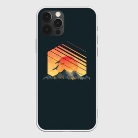 Чехол для iPhone 12 Pro Max с принтом Заход Солнца , Силикон |  | Тематика изображения на принте: camping | mountains | sunset | восход | горы | заход | приключение | птицы | путешествие | солнце | туризм