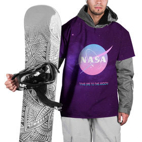 Накидка на куртку 3D с принтом NASA. Take me to the Moon , 100% полиэстер |  | Тематика изображения на принте: administration | aeronautics | brand | logo | nasa | national | oldschool | space | usa | исследование | космос | лого | наса | национальное | олдскул | сша | управление