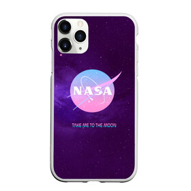 Чехол для iPhone 11 Pro матовый с принтом NASA Take me to the Moon , Силикон |  | Тематика изображения на принте: administration | aeronautics | brand | logo | nasa | national | oldschool | space | usa | исследование | космос | лого | наса | национальное | олдскул | сша | управление