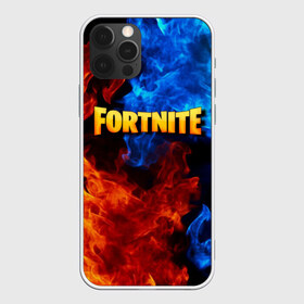 Чехол для iPhone 12 Pro Max с принтом FORTNITE , Силикон |  | fortnite | битва | игра | компьютерная игра | королевская | надпись | огонь | пламя | симулятор | фортнайт