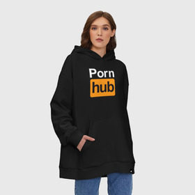 Худи SuperOversize хлопок с принтом Pornhub , 70% хлопок, 30% полиэстер, мягкий начес внутри | карман-кенгуру, эластичная резинка на манжетах и по нижней кромке, двухслойный капюшон
 | Тематика изображения на принте: brazzers | видео | любовь | хаб | чувства