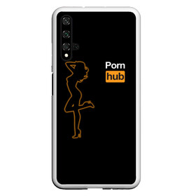 Чехол для Honor 20 с принтом Pornhub (neon girl) , Силикон | Область печати: задняя сторона чехла, без боковых панелей | Тематика изображения на принте: brazzers | видео | девушка | любовь | неон | свечение | силуэт | фигура | хаб | чувства