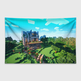 Флаг-баннер с принтом Minecraft , 100% полиэстер | размер 67 х 109 см, плотность ткани — 95 г/м2; по краям флага есть четыре люверса для крепления | blade | blocks | creeper | cubes | game | ken | mine craft | minecraft | mobs | sword | игры | крипер | майн крафт | майнкрафт | моб