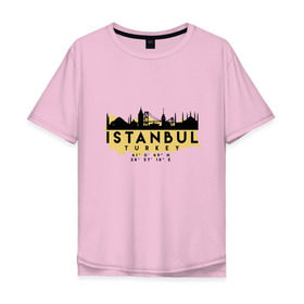 Мужская футболка хлопок Oversize с принтом Стамбул - Турция , 100% хлопок | свободный крой, круглый ворот, “спинка” длиннее передней части | adventure | city | travel | turkey | world | город | государство | европа | жизнь | карта | культура | люди | мир | народ | памятни | партиот | планета | приключение | путешествие | спорт | ссср | стамбул | столица | страна