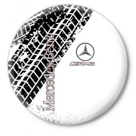 Значок с принтом Mercedes ,  металл | круглая форма, металлическая застежка в виде булавки | amg | mercedes | авто | автомобиль | иномарка | логотип | машина | мерседес | текстура