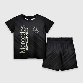 Детский костюм с шортами 3D с принтом Mercedes ,  |  | amg | mercedes | авто | автомобиль | иномарка | логотип | машина | мерседес | текстура