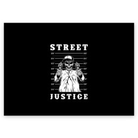 Поздравительная открытка с принтом Street justice , 100% бумага | плотность бумаги 280 г/м2, матовая, на обратной стороне линовка и место для марки
 | Тематика изображения на принте: justice | s | skeleton | skull | street | банда | бандана | бандит | бейсболка | графика | иллюстрация | картинка | мода | надпись | оружие | пистолеты | платок | револьверы | рисунок | символ | скелет | справедливость