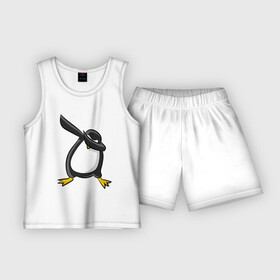Детская пижама с шортами хлопок с принтом DAB Пингвин ,  |  | animal | best | bird | dab | dabbig | dance | freedom | hip hop | music | penguin | rap | даб | даббинг | животные | крутой | лучший | мадагаскар | музыка | пингвин | птица | рэп | рэпер | свобода | север | танец | хип хоп