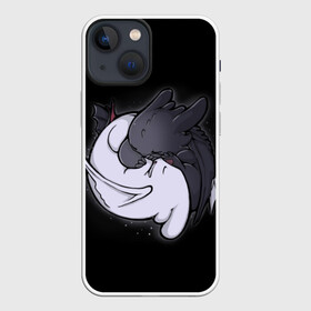 Чехол для iPhone 13 mini с принтом Night Fury ,  |  | Тематика изображения на принте: how to train your dragon | night fury | беззубик | дракон | инь янь | как приручить дракона | ночная фурия