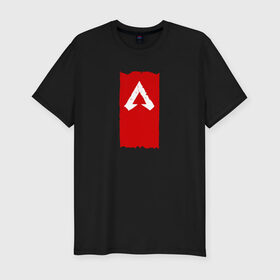 Мужская футболка премиум с принтом Apex , 92% хлопок, 8% лайкра | приталенный силуэт, круглый вырез ворота, длина до линии бедра, короткий рукав | Тематика изображения на принте: apex legends | игры | красный | логотип