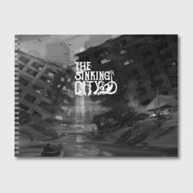 Альбом для рисования с принтом The Sinking City , 100% бумага
 | матовая бумага, плотность 200 мг. | Тематика изображения на принте: 2019 | frogwares | game | logo | sinking | the sinking city | wallpeper | игра | ктулху | лавкрафт | тонущий город