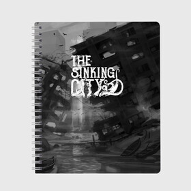 Тетрадь с принтом The Sinking City , 100% бумага | 48 листов, плотность листов — 60 г/м2, плотность картонной обложки — 250 г/м2. Листы скреплены сбоку удобной пружинной спиралью. Уголки страниц и обложки скругленные. Цвет линий — светло-серый
 | Тематика изображения на принте: 2019 | frogwares | game | logo | sinking | the sinking city | wallpeper | игра | ктулху | лавкрафт | тонущий город