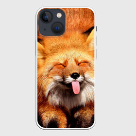 Чехол для iPhone 13 mini с принтом Лиса с языком ,  |  | ahegao | axerao | fox | аниме | девушке | женщине | животные | картинка | лис | лиса | лисенок | лисий хвост | лисичка | мужчине | парню | подарок | прикольная | пушистая | рыжая | с языком | смешная | хищник | язык