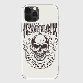 Чехол для iPhone 12 Pro Max с принтом Life is a camble the king of p , Силикон |  | cards | casino | cheating | game | it | king | life | poker | roulette | s | skull | графика | дым | жизнь | игра | иллюстрация | казино | картинка | карты | король | мода | надпись | обман | покер | рисунок | рулетка | светлый | символ