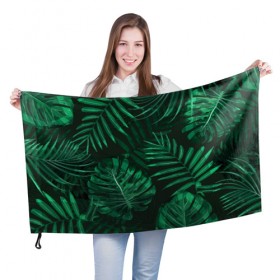 Флаг 3D с принтом Джунгли , 100% полиэстер | плотность ткани — 95 г/м2, размер — 67 х 109 см. Принт наносится с одной стороны | 23 | 8 | вип | джунгли | дизайн | зеленый | листья | мода | новинка | новый год | подарок | путешествия | стритвир | топ | тренд | тропики