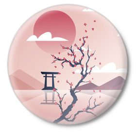 Значок с принтом Японский мотив ,  металл | круглая форма, металлическая застежка в виде булавки | Тематика изображения на принте: 23 | 8 | азия | вип | вишня | горы | дерево | дизайн | мода | небо | новинка | новый год | подарок | сакура | солнце | стритвир | топ | тренд | цветок | япония
