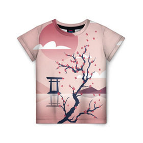 Детская футболка 3D с принтом Японский мотив , 100% гипоаллергенный полиэфир | прямой крой, круглый вырез горловины, длина до линии бедер, чуть спущенное плечо, ткань немного тянется | 23 | 8 | азия | вип | вишня | горы | дерево | дизайн | мода | небо | новинка | новый год | подарок | сакура | солнце | стритвир | топ | тренд | цветок | япония