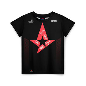 Детская футболка 3D с принтом Astralis (Jersey 2019) , 100% гипоаллергенный полиэфир | прямой крой, круглый вырез горловины, длина до линии бедер, чуть спущенное плечо, ткань немного тянется | 0x000000123 | 2019 | astralis | csgo | yersey | автограф | асталис | ксго