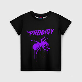 Детская футболка 3D с принтом The Prodigy , 100% гипоаллергенный полиэфир | прямой крой, круглый вырез горловины, длина до линии бедер, чуть спущенное плечо, ткань немного тянется | 90 е | the prodigy | кит флинт | музыка | муравей | панк | рок | техно | электро