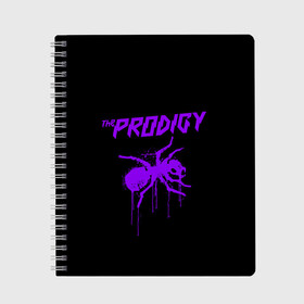 Тетрадь с принтом The Prodigy , 100% бумага | 48 листов, плотность листов — 60 г/м2, плотность картонной обложки — 250 г/м2. Листы скреплены сбоку удобной пружинной спиралью. Уголки страниц и обложки скругленные. Цвет линий — светло-серый
 | 90 е | the prodigy | кит флинт | музыка | муравей | панк | рок | техно | электро