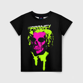 Детская футболка 3D с принтом The Prodigy , 100% гипоаллергенный полиэфир | прямой крой, круглый вырез горловины, длина до линии бедер, чуть спущенное плечо, ткань немного тянется | 90 е | the prodigy | кит флинт | музыка | панк | рок | техно | череп | электро