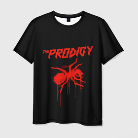 Мужская футболка 3D с принтом The Prodigy , 100% полиэфир | прямой крой, круглый вырез горловины, длина до линии бедер | Тематика изображения на принте: 90 е | the prodigy | кит флинт | музыка | муравей | панк | рок | техно | электро