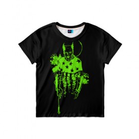 Детская футболка 3D с принтом The Prodigy , 100% гипоаллергенный полиэфир | прямой крой, круглый вырез горловины, длина до линии бедер, чуть спущенное плечо, ткань немного тянется | 90 е | the prodigy | кит флинт | музыка | панк | рок | техно | электро