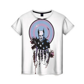 Женская футболка 3D с принтом The Prodigy , 100% полиэфир ( синтетическое хлопкоподобное полотно) | прямой крой, круглый вырез горловины, длина до линии бедер | 90 е | the prodigy | кит флинт | музыка | панк | рок | техно | электро