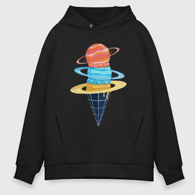 Мужское худи Oversize хлопок с принтом Space Ice Cream , френч-терри — 70% хлопок, 30% полиэстер. Мягкий теплый начес внутри —100% хлопок | боковые карманы, эластичные манжеты и нижняя кромка, капюшон на магнитной кнопке | Тематика изображения на принте: earth | express | futurama | galaxy | ice cream | moon | nasa | planet | space | star | world | астронавт | вселенная | гагарин | галактика | еда | звезда | звезды | земля | космонавт | космос | луна | мир | мороженое | н | наса | небо | планета