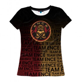 Женская футболка 3D с принтом TEAM ENCE , 100% полиэфир ( синтетическое хлопкоподобное полотно) | прямой крой, круглый вырез горловины, длина до линии бедер | ence | ence cs | ence cs go | ence esports | ence winstrike. | team ence