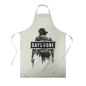 Фартук 3D с принтом Days Gone Poster , 100% полиэстер | общий размер — 65 х 85 см, ширина нагрудника — 26 см, горловина — 53 см, длина завязок — 54 см, общий обхват в поясе — 173 см. Принт на завязках и на горловине наносится с двух сторон, на основной части фартука — только с внешней стороны | 2019 | days gone | game | poster | ps4 | zombie | жизнь после | зомби | игра