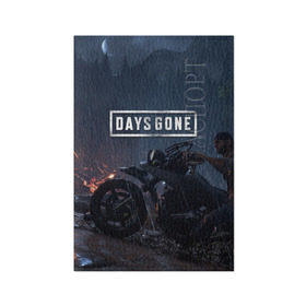 Обложка для паспорта матовая кожа с принтом Days Gone , натуральная матовая кожа | размер 19,3 х 13,7 см; прозрачные пластиковые крепления | Тематика изображения на принте: 2019 | days gone | game | poster | ps4 | zombie | жизнь после | зомби | игра