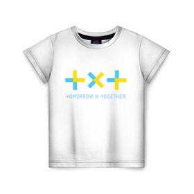 Детская футболка 3D с принтом TOMORROW X TOGETHER / TXT , 100% гипоаллергенный полиэфир | прямой крой, круглый вырез горловины, длина до линии бедер, чуть спущенное плечо, ткань немного тянется | bighit | blackpink | bts | girls’ generation | got7 | k pop | kpop | super junior | tomorrow x together | txt | к поп | кейпоп | корейская группа | корейская музыка