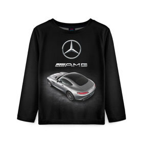 Детский лонгслив 3D с принтом Mercedes V8 Biturbo AMG , 100% полиэстер | длинные рукава, круглый вырез горловины, полуприлегающий силуэт
 | amg | cool | design | mercedes | mercedes benz | motorsport | power | prestige | race | silver | sport car | status | автоспорт | гонка | дизайн | круто | мерседес | мощь | престиж | серебряный | спорткар | статус