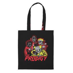 Шоппер 3D с принтом The Prodigy , 100% полиэстер | Плотность: 200 г/м2; Размер: 34×35 см; Высота лямок: 30 см | prodigy | the | бигбит | брейкбит | дарование | кит флинт | максим реалити | продиджи | синтипанк | техно | чудо