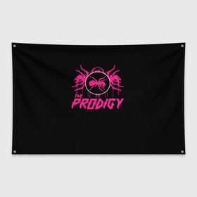 Флаг-баннер с принтом The Prodigy , 100% полиэстер | размер 67 х 109 см, плотность ткани — 95 г/м2; по краям флага есть четыре люверса для крепления | prodigy | the | бигбит | брейкбит | дарование | кит флинт | максим реалити | продиджи | синтипанк | техно | чудо