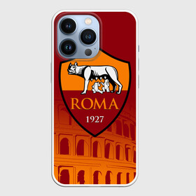 Чехол для iPhone 13 Pro с принтом Рома ,  |  | Тематика изображения на принте: as roma | giallorossi | lupi | roma | romanista | волки | жёлто красные | италия | рома | серия а | форма | футбол | футболист | футбольная | футбольный клуб