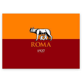 Поздравительная открытка с принтом Рома , 100% бумага | плотность бумаги 280 г/м2, матовая, на обратной стороне линовка и место для марки
 | as roma | giallorossi | lupi | roma | romanista | волки | жёлто красные | италия | рома | серия а | форма | футбол | футболист | футбольная | футбольный клуб